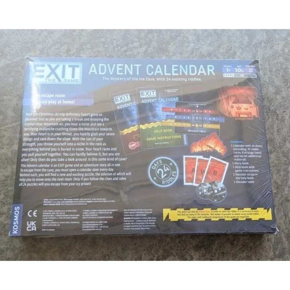 NEW SEALED RARE EXIT The Game Advent Calendar The Mystery Of The Ice Cave Kosmos